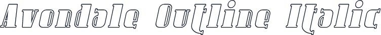 Avondale Outline Italic