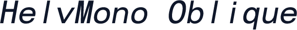 HelvMono Oblique