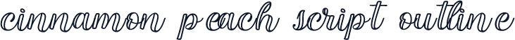 Cinnamon Peach Script Outline