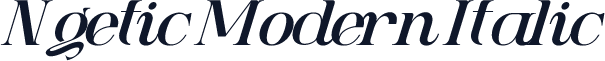 Ngetic Modern Italic
