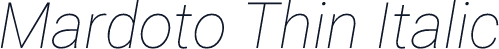 Mardoto Thin Italic