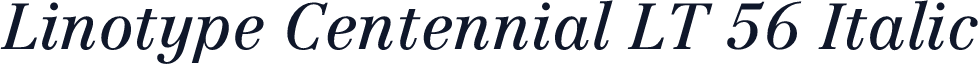 Linotype Centennial LT 56 Italic