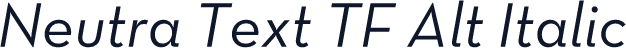 Neutra Text TF Alt Italic