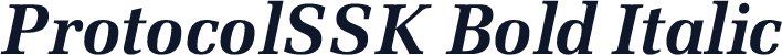 ProtocolSSK Bold Italic