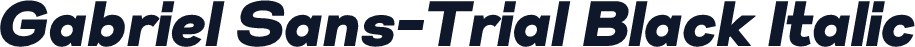 Gabriel Sans-Trial Black Italic