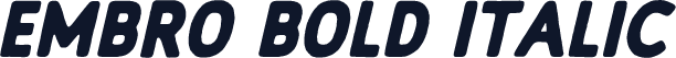Embro Bold Italic