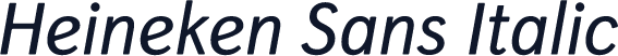 Heineken Sans Italic