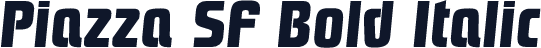 Piazza SF Bold Italic