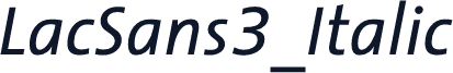 LacSans3_Italic