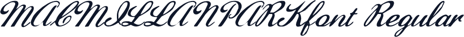 MACMILLANPARKfont Regular