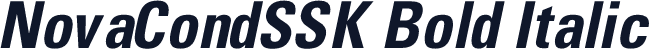 NovaCondSSK Bold Italic