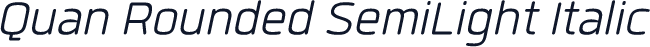 Quan Rounded SemiLight Italic