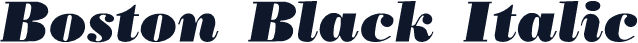 Boston Black Italic