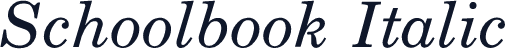 Schoolbook Italic