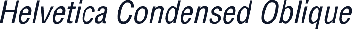 Helvetica Condensed Oblique