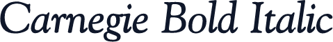Carnegie Bold Italic