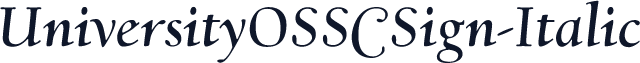 UniversityOSSCSign-Italic