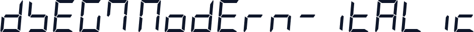 DSEG7 Modern-Italic
