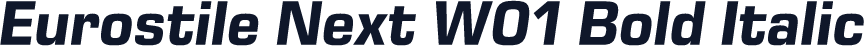 Eurostile Next W01 Bold Italic