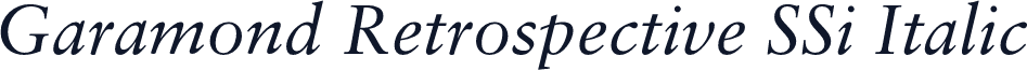Garamond Retrospective SSi Italic