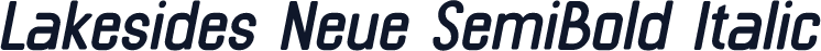 Lakesides Neue SemiBold Italic