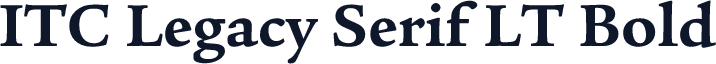 ITC Legacy Serif LT Bold