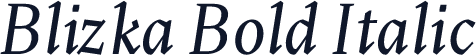 Blizka Bold Italic