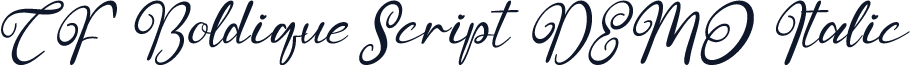 CF Boldique Script DEMO Italic