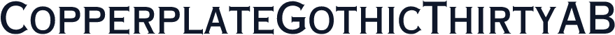 CopperplateGothicThirtyAB
