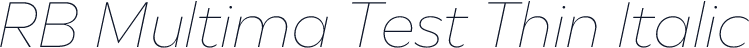 RB Multima Test Thin Italic