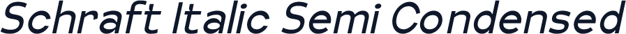 Schraft Italic Semi Condensed