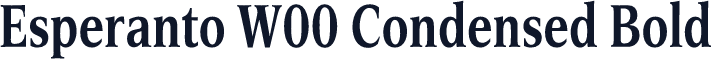 Esperanto W00 Condensed Bold