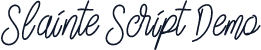 Slainte Script Demo