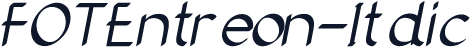 FOTEntreon-Italic