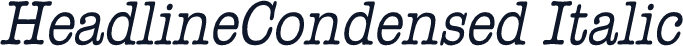 HeadlineCondensed Italic