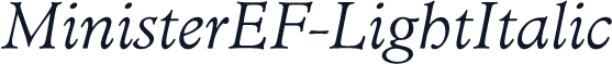 MinisterEF-LightItalic