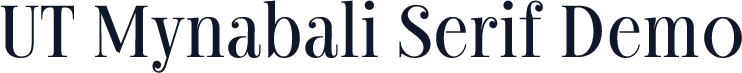 UT Mynabali Serif Demo