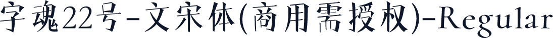 字魂22号-文宋体(商用需授权)-Regular