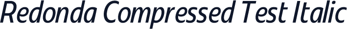 Redonda Compressed Test Italic