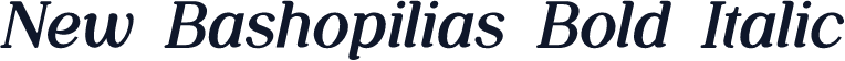 New Bashopilias Bold Italic