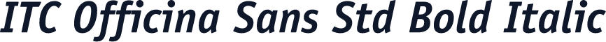 ITC Officina Sans Std Bold Italic