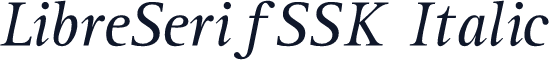LibreSerifSSK Italic