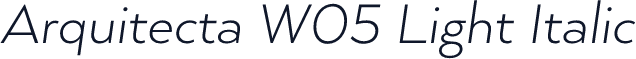 Arquitecta W05 Light Italic
