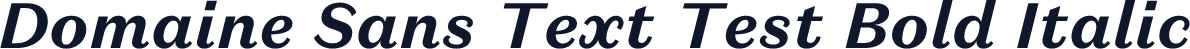 Domaine Sans Text Test Bold Italic