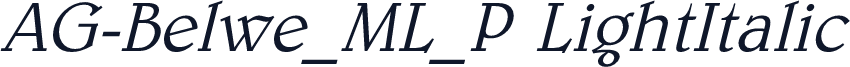 AG-Belwe_ML_P LightItalic