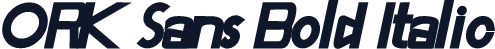 ORK Sans Bold Italic