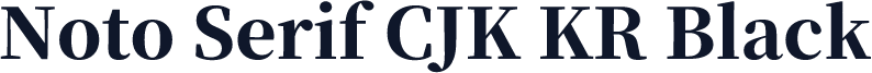 Noto Serif CJK KR Black