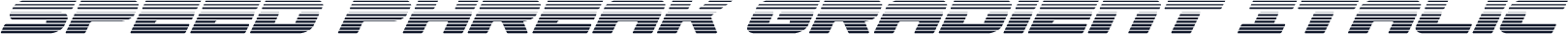 Speed Phreak Gradient Italic