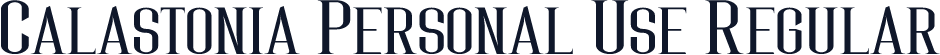 Calastonia Personal Use Regular