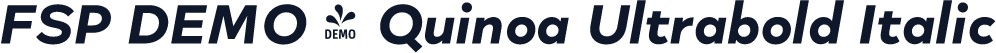 FSP DEMO - Quinoa Ultrabold Italic